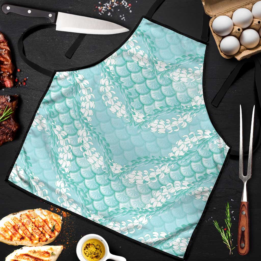 Light Turquoise Mermaid Puakenikeni Maile Lei Apron LT01 Turquoise - Polynesian Pride