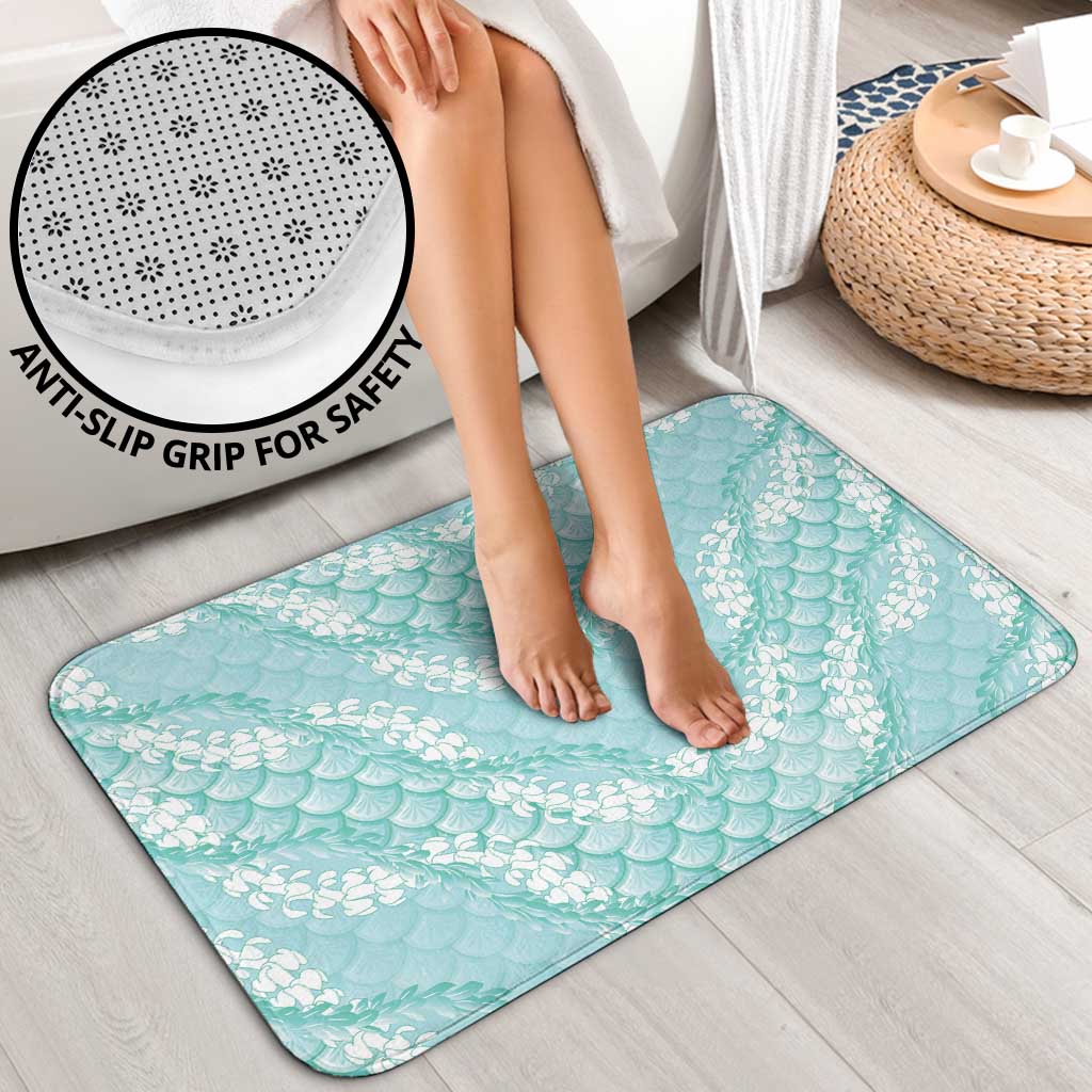 Light Turquoise Mermaid Puakenikeni Maile Lei Bathroom Set LT01 - Polynesian Pride
