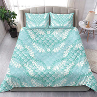 Light Turquoise Mermaid Puakenikeni Maile Lei Bedding Set LT01 - Polynesian Pride