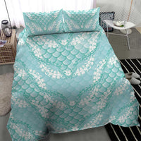 Light Turquoise Mermaid Puakenikeni Maile Lei Bedding Set LT01 - Polynesian Pride