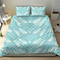 Light Turquoise Mermaid Puakenikeni Maile Lei Bedding Set LT01 - Polynesian Pride