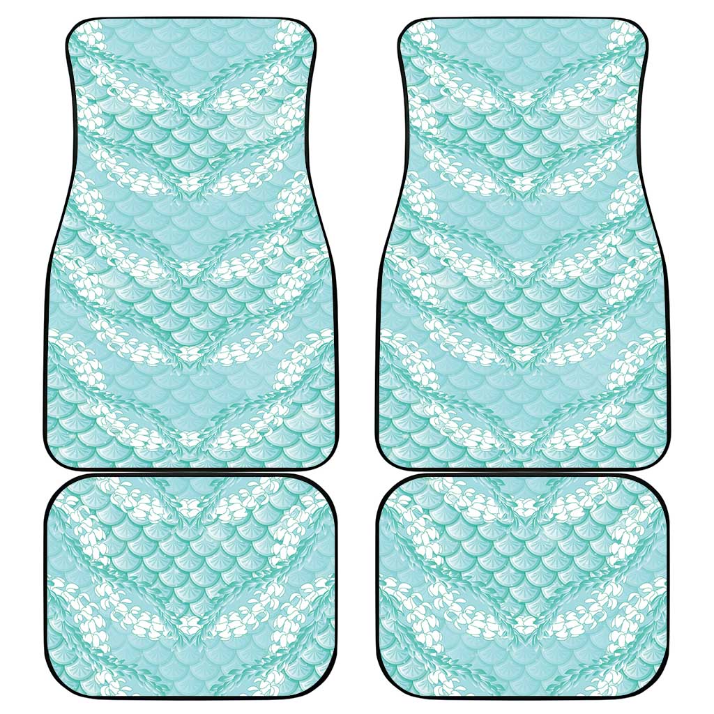 Light Turquoise Mermaid Puakenikeni Maile Lei Car Mats LT01 - Polynesian Pride