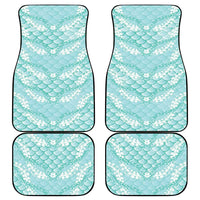 Light Turquoise Mermaid Puakenikeni Maile Lei Car Mats LT01 - Polynesian Pride