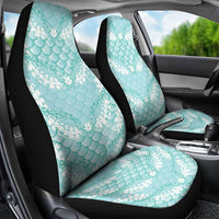 Light Turquoise Mermaid Puakenikeni Maile Lei Car Seat Cover LT01 - Polynesian Pride