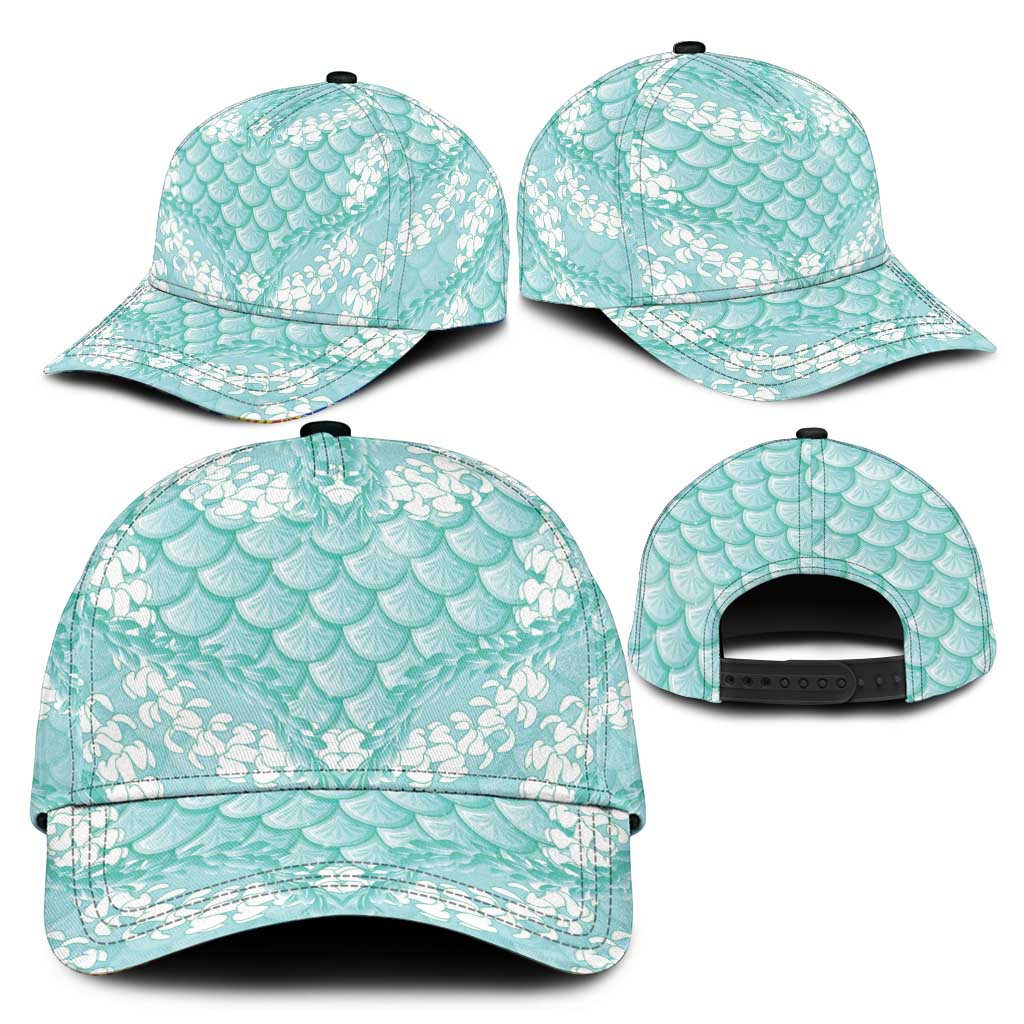 Light Turquoise Mermaid Puakenikeni Maile Lei Classic Cap LT01 - Polynesian Pride