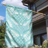 Light Turquoise Mermaid Puakenikeni Maile Lei Garden Flag LT01 - Polynesian Pride