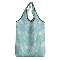 Light Turquoise Mermaid Puakenikeni Maile Lei Grocery Bag LT01 - Polynesian Pride
