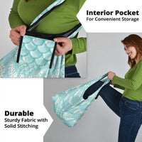 Light Turquoise Mermaid Puakenikeni Maile Lei Grocery Bag LT01 - Polynesian Pride