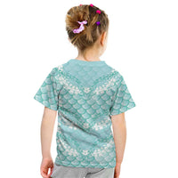 Light Turquoise Mermaid Puakenikeni Maile Lei Kid T Shirt LT01 - Polynesian Pride