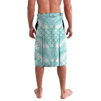 Light Turquoise Mermaid Puakenikeni Maile Lei Lavalava