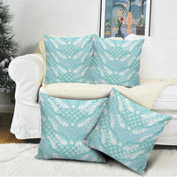 Light Turquoise Mermaid Puakenikeni Maile Lei Pillow Cover LT01 - Polynesian Pride