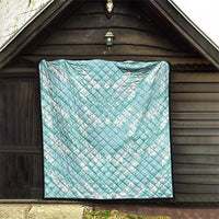 Light Turquoise Mermaid Puakenikeni Maile Lei Quilt LT01 - Polynesian Pride