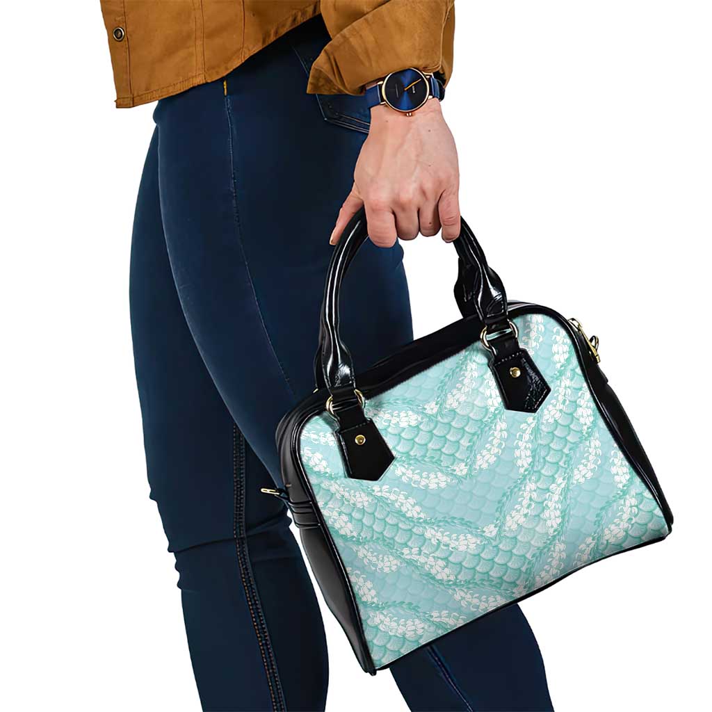 Light Turquoise Mermaid Puakenikeni Maile Lei Shoulder Handbag LT01 - Polynesian Pride