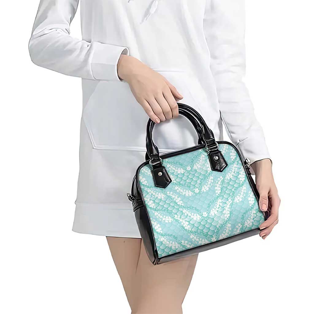 Light Turquoise Mermaid Puakenikeni Maile Lei Shoulder Handbag LT01 - Polynesian Pride