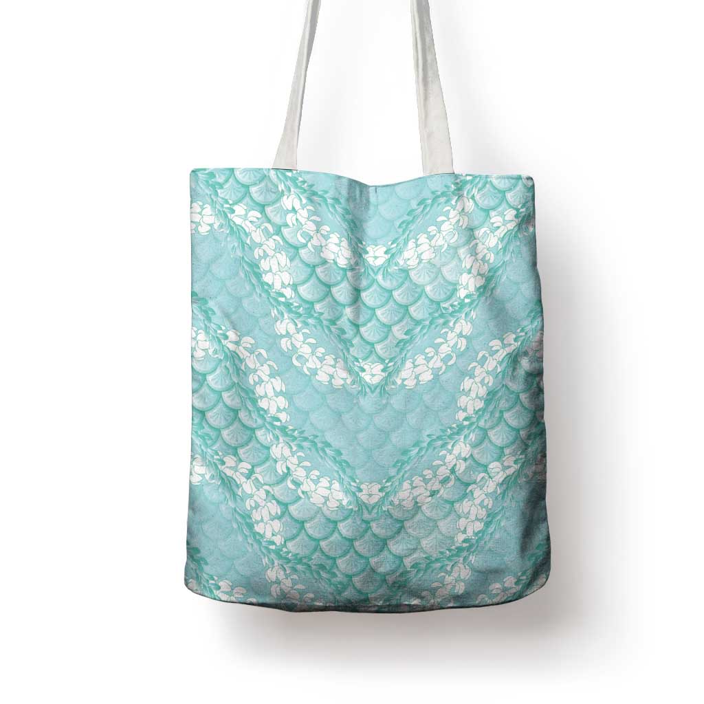 Light Turquoise Mermaid Puakenikeni Maile Lei Tote Bag LT01 - Polynesian Pride