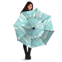 Light Turquoise Mermaid Puakenikeni Maile Lei Umbrella LT01 - Polynesian Pride