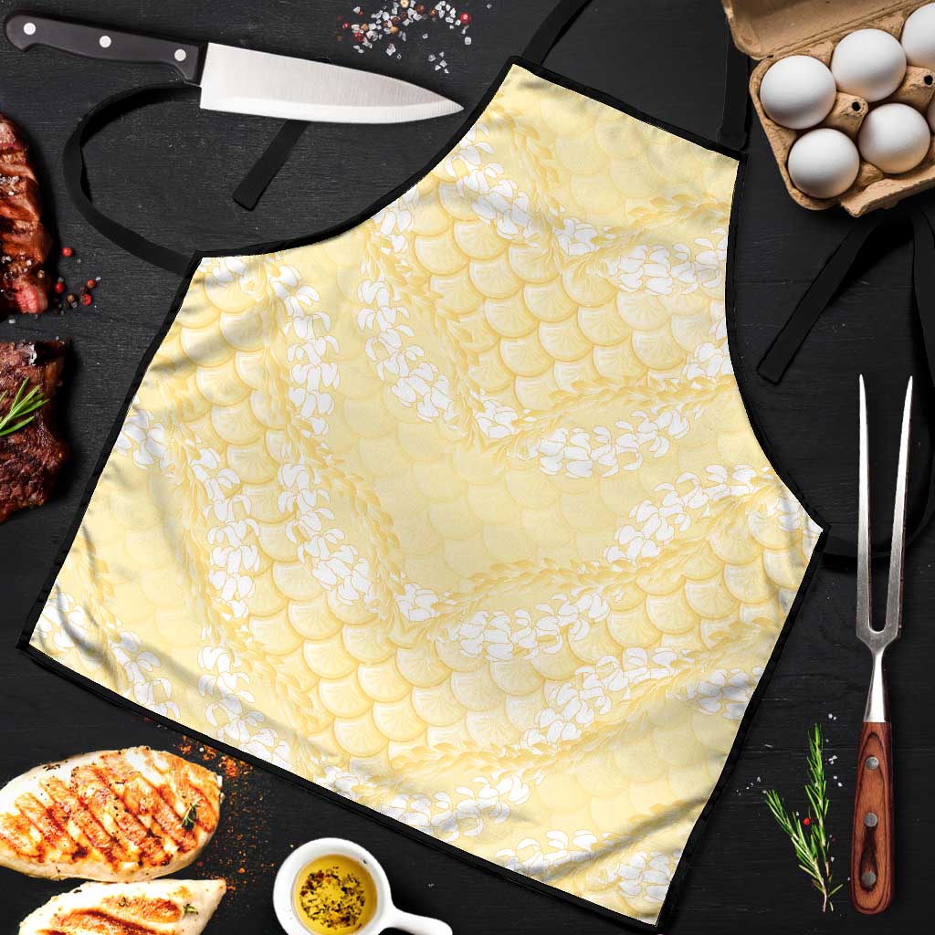 Pastel Yellow Mermaid Puakenikeni Maile Lei Apron LT01 Yellow - Polynesian Pride
