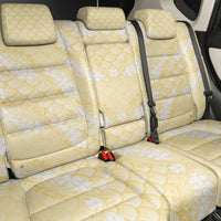 Pastel Yellow Mermaid Puakenikeni Maile Lei Back Car Seat Cover LT01 - Polynesian Pride
