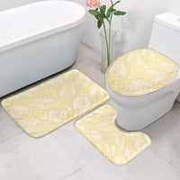 Pastel Yellow Mermaid Puakenikeni Maile Lei Bathroom Set LT01 - Polynesian Pride