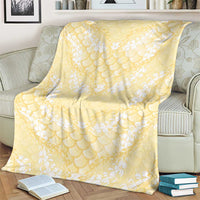 Pastel Yellow Mermaid Puakenikeni Maile Lei Blanket LT01 - Polynesian Pride