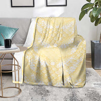 Pastel Yellow Mermaid Puakenikeni Maile Lei Blanket LT01 - Polynesian Pride