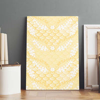 Pastel Yellow Mermaid Puakenikeni Maile Lei Canvas Wall Art LT01 - Polynesian Pride