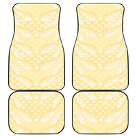 Pastel Yellow Mermaid Puakenikeni Maile Lei Car Mats LT01 - Polynesian Pride