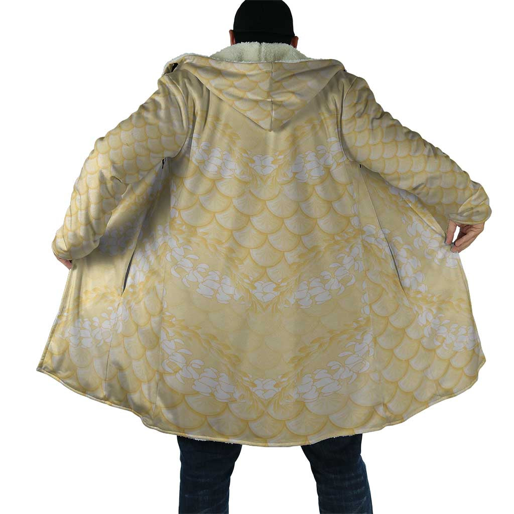 Pastel Yellow Mermaid Puakenikeni Maile Lei Cloak LT01 - Polynesian Pride