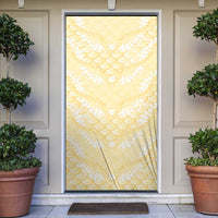 Pastel Yellow Mermaid Puakenikeni Maile Lei Door Cover LT01 Yellow - Polynesian Pride