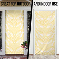 Pastel Yellow Mermaid Puakenikeni Maile Lei Door Cover LT01 - Polynesian Pride