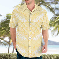 Pastel Yellow Mermaid Puakenikeni Maile Lei Hawaiian Shirt LT01 - Polynesian Pride