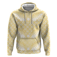 Pastel Yellow Mermaid Puakenikeni Maile Lei Hoodie LT01 Pullover Hoodie Yellow - Polynesian Pride