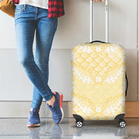 Pastel Yellow Mermaid Puakenikeni Maile Lei Luggage Cover LT01 - Polynesian Pride