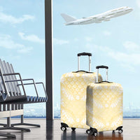 Pastel Yellow Mermaid Puakenikeni Maile Lei Luggage Cover LT01 - Polynesian Pride