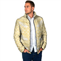 Pastel Yellow Mermaid Puakenikeni Maile Lei Padded Jacket LT01 - Polynesian Pride