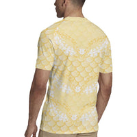 Pastel Yellow Mermaid Puakenikeni Maile Lei Rugby Jersey LT01 - Polynesian Pride