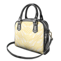 Pastel Yellow Mermaid Puakenikeni Maile Lei Shoulder Handbag LT01 - Polynesian Pride