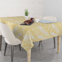 Pastel Yellow Mermaid Puakenikeni Maile Lei Tablecloth LT01 - Polynesian Pride