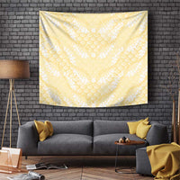 Pastel Yellow Mermaid Puakenikeni Maile Lei Tapestry LT01 Yellow - Polynesian Pride