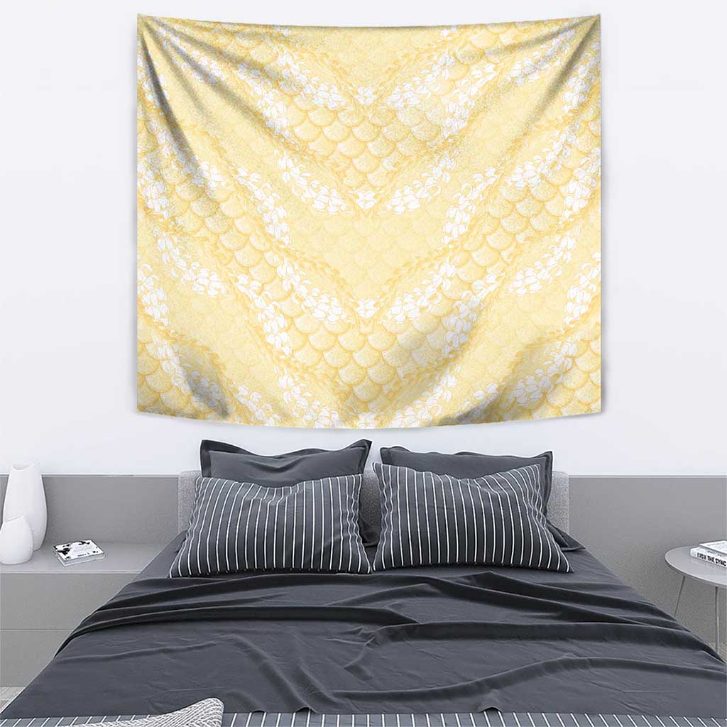 Pastel Yellow Mermaid Puakenikeni Maile Lei Tapestry LT01 - Polynesian Pride