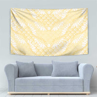 Pastel Yellow Mermaid Puakenikeni Maile Lei Tapestry LT01 - Polynesian Pride