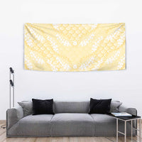 Pastel Yellow Mermaid Puakenikeni Maile Lei Tapestry LT01 - Polynesian Pride