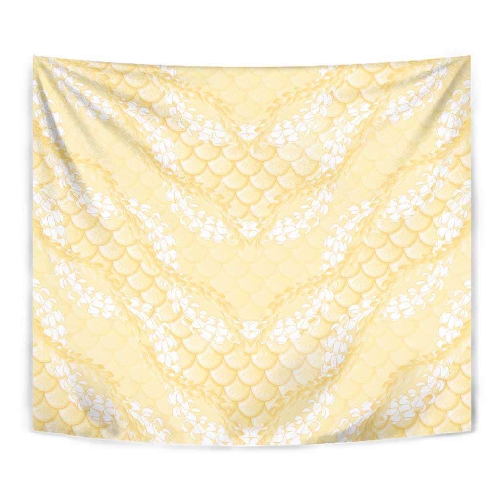 Pastel Yellow Mermaid Puakenikeni Maile Lei Tapestry LT01 - Polynesian Pride