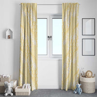 Pastel Yellow Mermaid Puakenikeni Maile Lei Window Curtain LT01 - Polynesian Pride