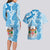 Personalised Fiji Day Couples Matching Long Sleeve Bodycon Dress and Hawaiian Shirt Fijian Map Hibiscus Tapa Pattern LT01