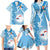 Personalised Fiji Day Family Matching Long Sleeve Bodycon Dress and Hawaiian Shirt Fijian Map Hibiscus Tapa Pattern LT01