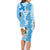 Personalised Fiji Day Family Matching Long Sleeve Bodycon Dress and Hawaiian Shirt Fijian Map Hibiscus Tapa Pattern LT01