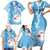 Personalised Fiji Day Family Matching Short Sleeve Bodycon Dress and Hawaiian Shirt Fijian Map Hibiscus Tapa Pattern LT01