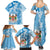 Personalised Fiji Day Family Matching Summer Maxi Dress and Hawaiian Shirt Fijian Map Hibiscus Tapa Pattern LT01