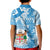 Personalised Fiji Day Kid Polo Shirt Fijian Map Hibiscus Tapa Pattern LT01